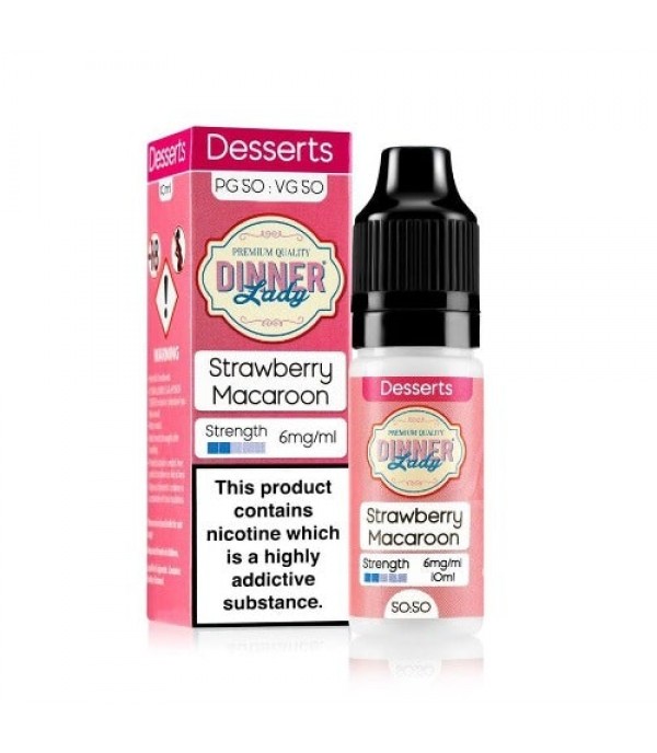 Dinner Lady Strawberry Macaroon 10ml E Liquid